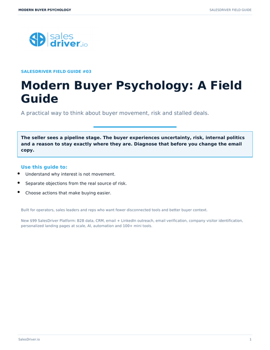 Cover of Modern Buyer Psychology: A Field Guide