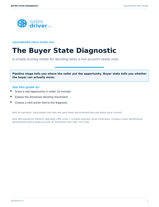 Cover of The Buyer State Diagnostic
